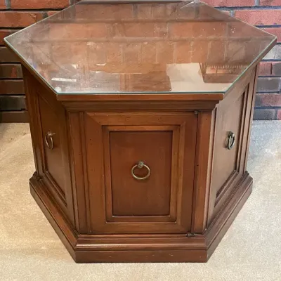Vintage Midcentury Hexagonal Side Table