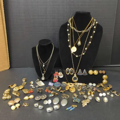Bold Costume Jewelry With Clip On Earrings