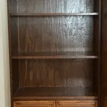 Wood Bookcase with Cabinet On Bottom #1