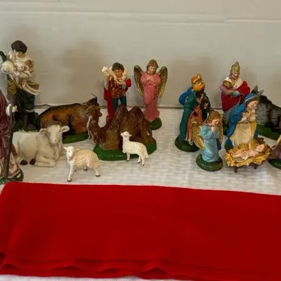 Vintage Nativity Collections, Including Hand Painted From Italy