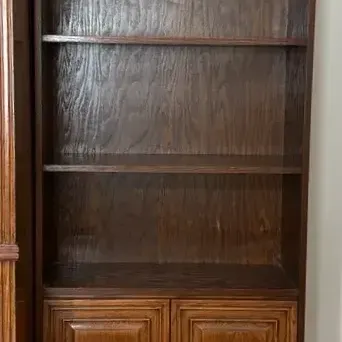 Wood Bookcase with Cabinet on Bottom #2