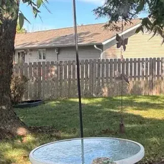 Lawn Decor with Metal Round Side Table 