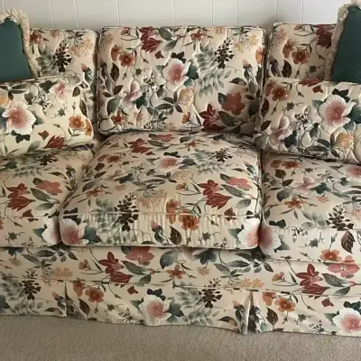 Vintage Floral Patterned Sofa