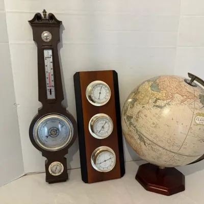 Barometer, Thermometer, & Globe