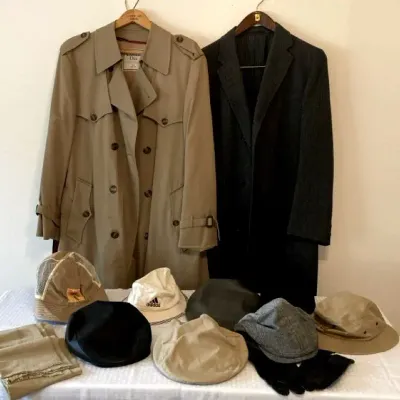 Men’s Large Christian Dior Coat with Removable Liner, British Guild Ltd. Overcoat, And More!