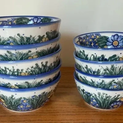 Wildflower Meadow Polish Pottery Bowls