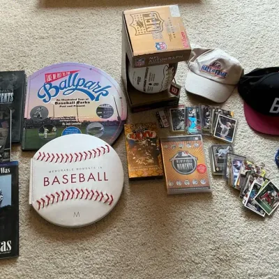 Assorted Sports Memorabillia & Collectibles incl. Cards, Hats, Books