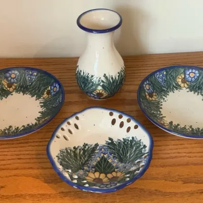 Wildflower Meadow Bowls, Fruit Bowl, & Vase