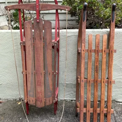 Two Vintage Sleds