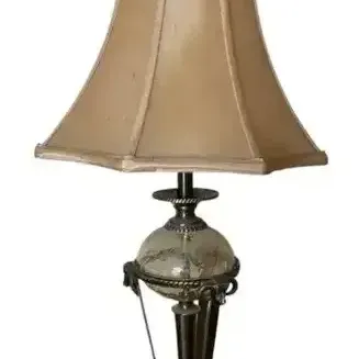 Bombay Company Concorde Metal Crackle Glass Table Lamp 30.5"h