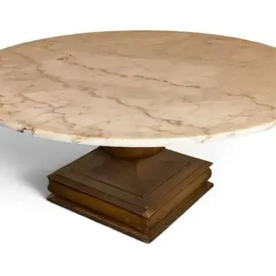 Mid Century Modern Marble Top Coffee Table 
