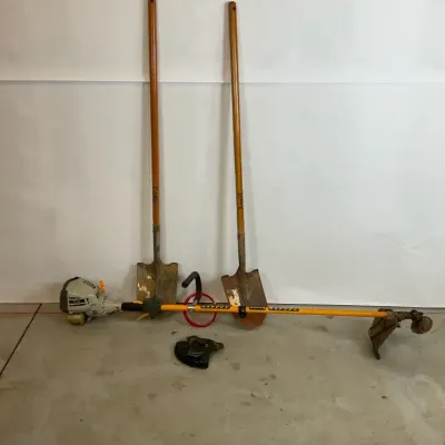 RYOBI Gas String Trimmer & Garden Shovels