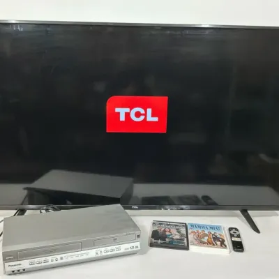 TCL Google 55” TV with Panasonic DVD VCR Combo