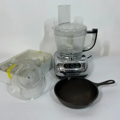 KitchenAid Food Processor & Cast Iron Skillet