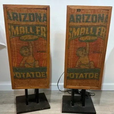 Pair of Arizona Potato Burlap Front Speakers