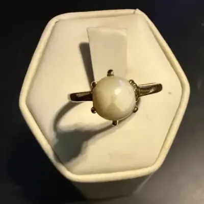 Gold Pearl Ring Marked 10k Size 6