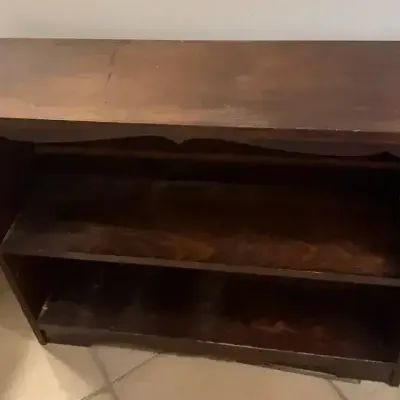 Vintage Open Bookcase / Bookshelf / Display Shelf / Storage Cabinet - 36 X 28 X12