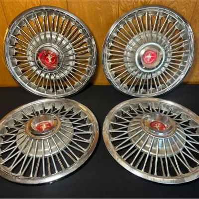 Set of 4 Vintage Ford Mustang Hubcaps