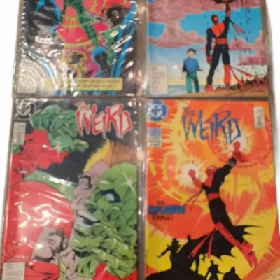 Four issues of DC Comics' "The Weird" limited series, published in 1988, individually bagged and boarded.
