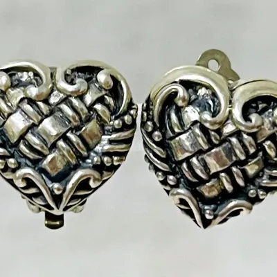 Sterling Silver Heart Earrings