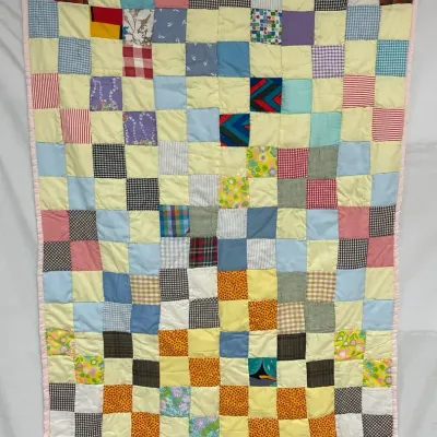 Hand Stitched Vintage Baby Quilt