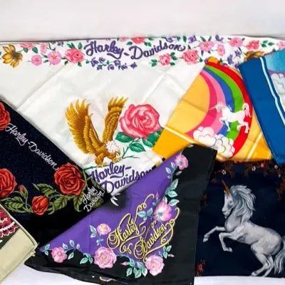 Vintage “Harley Davidson” Bandanas and Scarves 