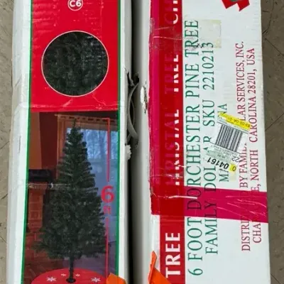 Two 6 Ft Artificial Christmas Trees