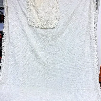 “Jcpenny” White Chenille Bedspread 