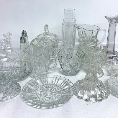 Vintage Clear Pressed Glassware 