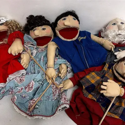 Vintage Handmade Hand Puppets 