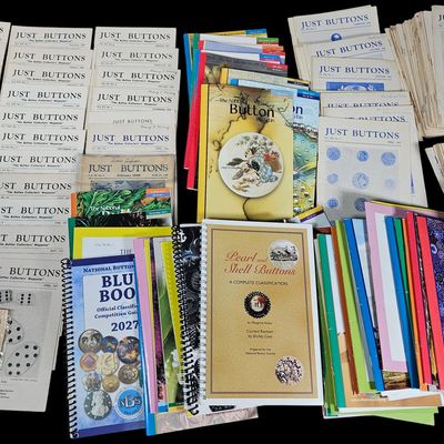 Sale Photo Thumbnail #358: A Collection of Button Collecting Reference Materials Including Just Buttons Magazines and National Button Society Publications