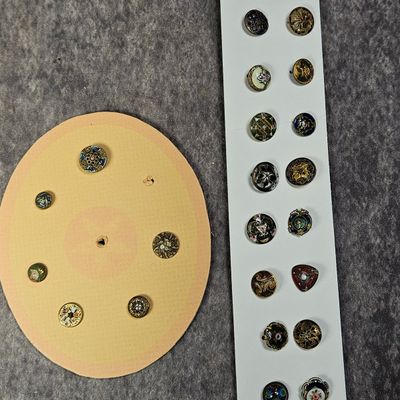 Sale Photo Thumbnail #310: A Collection of Antique and Vintage Enameled Metal Buttons