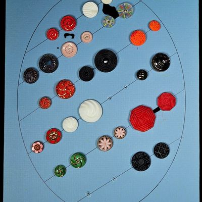 Sale Photo Thumbnail #202: A Collection of Vintage Glass and Molded Plastic Collectible Buttons