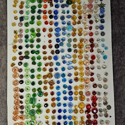 Sale Photo Thumbnail #167: An Assortment of Approximately 275 Vintage Glass Buttons
