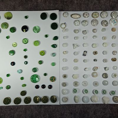 Sale Photo Thumbnail #307: A Collection of Vintage Glass Sewing Buttons
