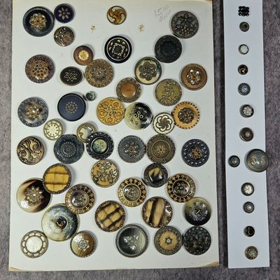 Sale Photo Thumbnail #330: A Collection of Victorian and Art Nouveau Era Decorative Buttons