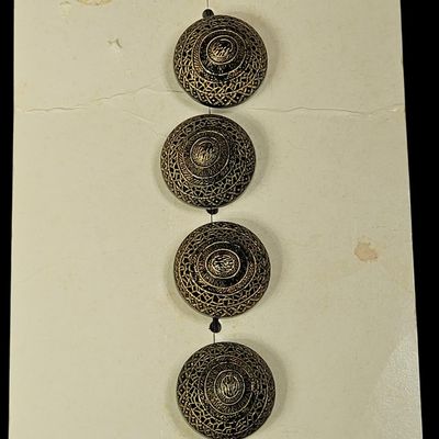 Sale Photo Thumbnail #320: A Set of Six NONY New York Inc Decorative Filigree Button Covers