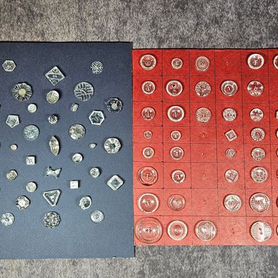 A Collection of Approximately 78 Vintage Clear Glass Buttons