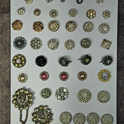 Sale Photo Thumbnail #200: A Collection of Vintage Rhinestone and Faux Pearl Jewelry Components and Findings