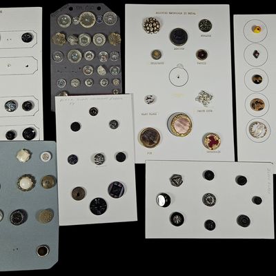 Sale Photo Thumbnail #296: A Collection of Antique and Vintage Buttons on Display Cards