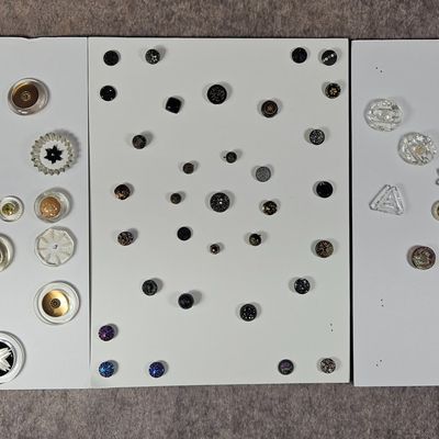 Sale Photo Thumbnail #298: A Collection of Vintage Lucite and Black Glass Buttons