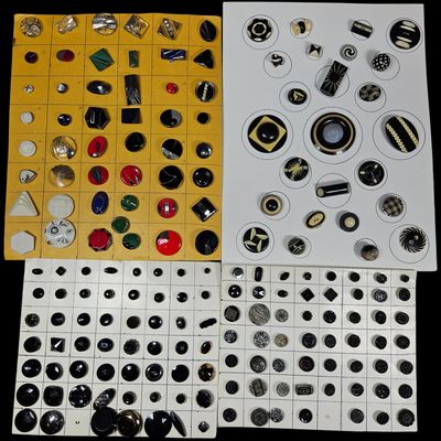 Sale Photo Thumbnail #111: An Assortment of Vintage Art Deco and Mid-Century Modern Garment Buttons