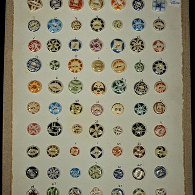 Sale Photo Thumbnail #116: A Collection of Assorted Vintage China Stencil Buttons
