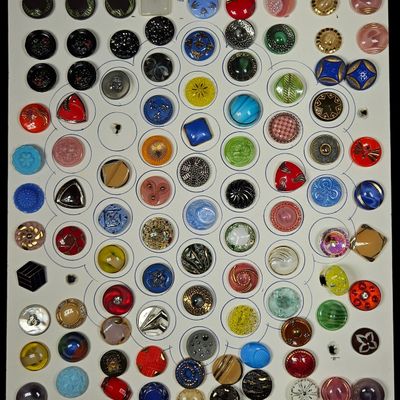 Sale Photo Thumbnail #234: A Collection of Vintage and Collectible Glass and Composite Sewing Buttons
