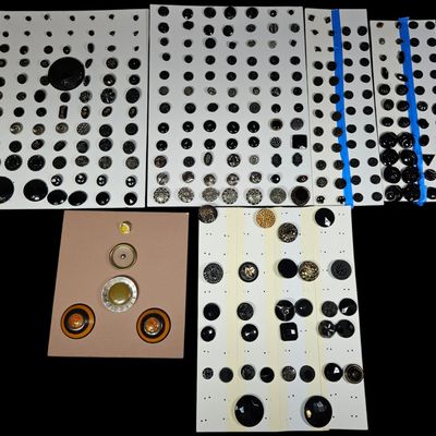 Sale Photo Thumbnail #304: A Collection of Approximately 345 Antique Black Glass and Mixed Material Buttons