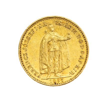 Sale Photo Thumbnail #31: 1896 Francis Joseph 20 Korona AU .900 Gold Coin