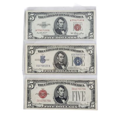 Sale Photo Thumbnail #29: 1928-F $5 US Note & 1934-D $5 Silver Certificate