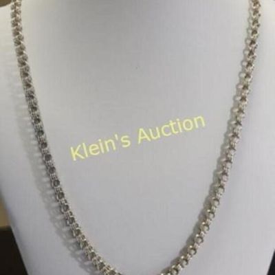 vintage sterling signed MJM 925 w /hallmark link necklace