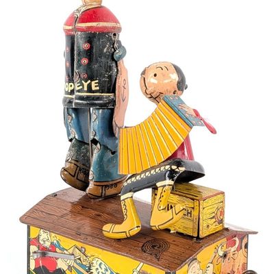 Marx Tin Windup Popeye & Olive Oyl Jiggers