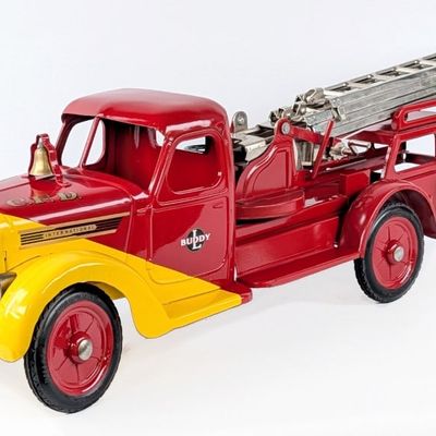Restored 1938 Buddy L International Aerial Ladder Fire Truck